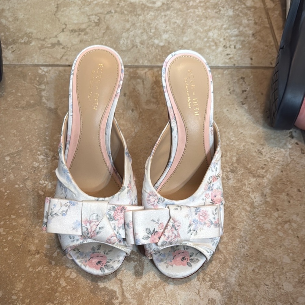 Antonio Melani Floral Open-Toe Heels